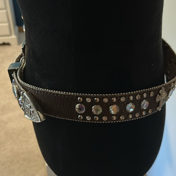 Brown Western Bling Belt - Picture 4 of 6